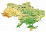 Cartina geografica della Ucraina Mappa Carta map of Ukraine