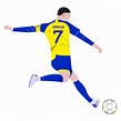 Cristiano Ronaldo Avanzando Con Un Balón De Fútbol Vector PNG ,dibujos ...