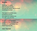 Doctors Poem by Sara Teasdale - Poem Hunter