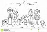 Big Happy Family Stock Vector - Image: 46078487 Family Coloring Pages ...