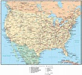 United States Map with US States, Capitals, Major Cities, & Roads – Map ...