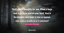 That's Third Thoughts for you. When a huge rock is going to land on yo ...