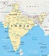 India actual mapa Actual India mapa (Sur de Asia - Asia)