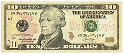 US 10 Dollar Bill