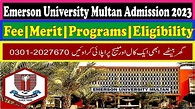 How to apply in Emerson University Multan Admission 2023 admission ...