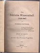 Die fröhliche Wissenschaft. La gaya scienza. Edition originale. by ...