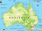 Printable Australia Physical Map | Map of Australia Physical