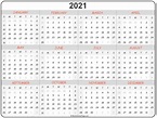 2021 year calendar | yearly printable