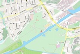 Nordsternpark-Stadtplan mit Luftaufnahme und Unterkünften von Gelsenkirchen