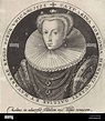 Retrato de Catalina de Borbón, hermana de Enrique IV de Francia. En el borde de la letra del ...