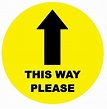 Buy Social Distancing Arrow Floor Stickers - 10 Pack 'This Way Please ...