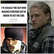 Pin by Bonnie Gerard on Charlie Hunnam | Sons of anarchy, Charlie ...