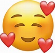 In love emoji. Smiling emoticon with three hearts. 22932676 Vector Art ...