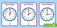 FREE! - Analogue Clocks - Hourly O' Clock (teacher made)