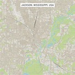 Jackson Mississippi US City Street Map Digital Art by Frank Ramspott ...
