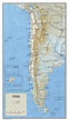 Detailed political map of Chile with relief, roads and major cities ...