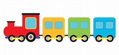 Simple Colorful Train Transportation in Flat Animated Cartoon Vector ...