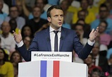 Emmanuel Macron durante un mitin de su campaña electoral - La historia ...