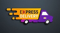 Express Delivery Logo Design PSD – GraphicsFamily