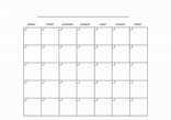 blank monthly calendar printable etsy - download printable monthly ...