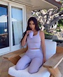 Kim Kardashian shows off her curves in cute lilac loungewear set from ...