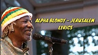 Alpha Blondy - Jerusalem Lyrics - YouTube