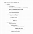 🌱 College research paper outline. Outline of a Research Paper in MLA ...