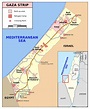 Large detailed map of Gaza Strip with roads and cities | Gaza Strip ...
