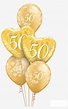 Gold 50th wedding anniversary background - amazing designs for celebrations
