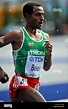 Kenenisa Bekele of Ethopia wins the gold medal in the 5,000m race at ...