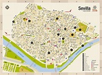 MAP OF SEVILLE SPAIN - Imsa Kolese