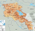 Physical Map of Armenia and Armenian Physical Map | Georgia map, Asia ...