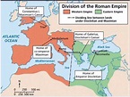 Rome was so big that in 285Bc they split into 2 empire western and eastern.