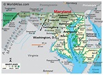 Maryland Cartes et faits - World Atlas | Mefics