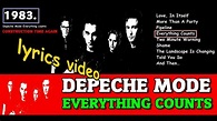 DEPECHE MODE - EVERYTHING COUNTS *** lyrics video *** - YouTube