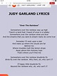 Over The Rainbow Judy Garland Lyrics - Long Side Story