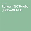 La-journ%C3%A9e_Fiche-CE1-LB Index Cards