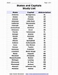 list of states and capitals and abbreviations - Google Search | States ...