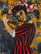 “Natalia Goncharova (1881-1962) Woman with Fruit (1910) oil on canvas ...
