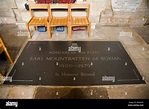 Romsey Abbey Hampshire UK Grave of Earl Mountbatten of Burma Stock ...