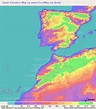 Spain Elevation and Elevation Maps of Cities, Topographic Map Contour
