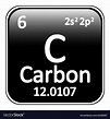 Periodic table element carbon icon Royalty Free Vector Image