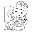 Dibujos Para Colorear De Frida Kahlo Para Niños | Dibujos Para Colorear