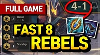 Fast 8 with a full Rebel Comp! - Teamfight Tactics Full Game | TFT ...