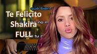 Te Felicito - Shakira - Karaoke Full - YouTube