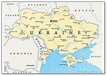 Ukraine Political Map With Capital Kiev - Classic Fridge Magnet ...