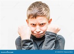 Teen Boy is Angry. Portrait on White Background Stock Photo - Image of ...