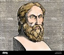 Comedia dramaturgo griego Aristófanes. Grabado coloreado a mano Foto ...