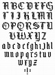 Alfabeto gótico fuente gótica medieval con mayúsculas y minúsculas ...