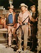 John Wayne, Robert Mitchum in "El Dorado" (1966). Director: Howard ...